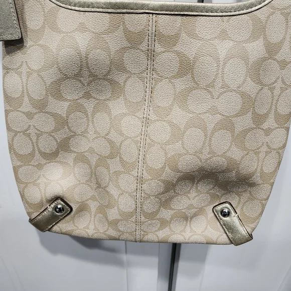 Coach Vintage Shoulder Bag, and wallet Signature, Beige, M1073-F15704 - Picture 12 of 16